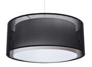 Czarna okrągła lampa wisząca nad stół - S436-Vilena Lumes