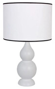 Biała drewniana lampka stołowa skandynawska - S223-Dominex Lumes