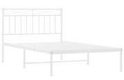 Białe metalowe łóżko pojedyncze 90x200 cm - Envilo Elior