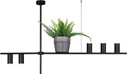 Duża czarna lampa wisząca z kwietnikiem - S076-Legni Lumes