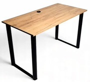 Industrialne biurko do pracy 120x60 dąb craft złoty - Trilox Edinos