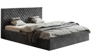 Tapicerowane łóżko 120x200 Nuvell 4X - 36 kolorów + materac piankowy Contrix Superb Elior