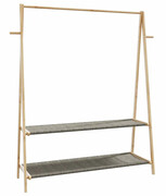 Nowoczesny wieszak na ubrania z półkami 132cm - Agno 4X Edinos