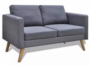 Sofa dwuosobowa Imex 3S - ciemny szary Edinos