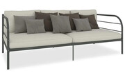 Szare metalowe łóżko pojedyncze 90x200 cm - Lucpa Edinos