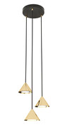 Czarno-złota lampa wisząca nad stół - D129-Inord Lumes