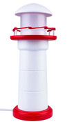 Biało-czerwona lampka LED na biurko latarnia - S186-Dinos Lumes