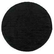 Czarny nowoczesny dywan koło shaggy - Moxi 60 cm Profeos