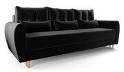Czarna sofa rozkładana - Castello 3X Elior