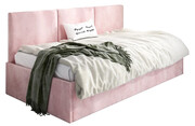 Różowe tapicerowane łóżko młodzieżowe Sorento 4X - 3 rozmiary 120x200cm Elior