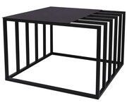 Czarny metalowy stolik kawowy industrialny - Avisa 4X Edinos