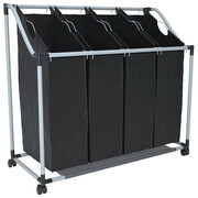 Sortownik na bieliznę Heksa 3X - czarny Edinos