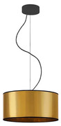 Złoty żyrandol z okrągłym abażurem 30 cm - EX853-Hewa Lumes