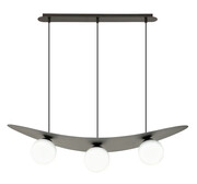 Loftowa lampa wisząca z mlecznymi kloszami - D123-Bantox Lumes