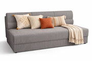 Szara sztruksowa sofa rozkładana - Aurevo Edinos