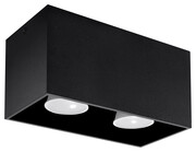 Czarny minimalistyczny plafon LED - EX509-Lenobri Lumes
