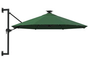Zielony parasol ogrodowy z oświetleniem LED - Waren Edinos