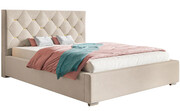Małżeńskie łóżko ze schowkiem 200x200 Abello 3X - 36 kolorów + materac piankowy Contrix Superb Elior