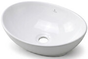 Biała nablatowa umywalka ceramiczna - Motium Edinos Premium