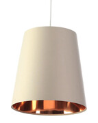 Kremowa lampa wisząca z abażurem rose gold - S405-Dinos Lumes