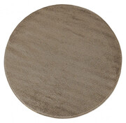 Beżowy okrągły dywan do salonu - Bernis 3X 60 cm Profeos