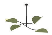 Czterolistna zielona lampa wisząca - M130-Urdom Lumes