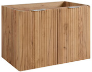Dwudrzwiowa szafka łazienkowa 80 cm dąb craft złoty - Onellia 10X Edinos
