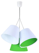 Biało-zielona potrójna lampa wisząca dziecięca - EXX72-Gane Lumes
