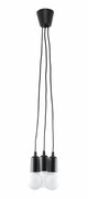 Czarna lampa wisząca z trzema zwisami - EX542-Elris Lumes