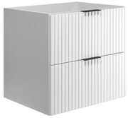 Biała wisząca szafka łazienkowa z szufladami 60 cm - Onellia 3X Edinos