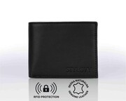 Portfel męski skórzany czarny rfid skóra naturalna 114