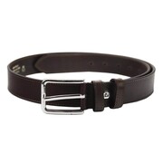 Ciemnobrązowy męski pasek klasyczna klamra PSN 6207