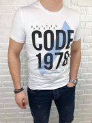 Biały męski T-shirt Tommy Life Code