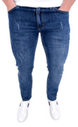 Spodnie jeansowe męskie niebieskie slim fit 4035-Y