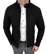 Kurtka biker zamszowa męska czarna M-7196 Stylovy