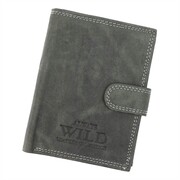 Czarny skorzany meski portfel Always Wild N4L-P-CHM RFID