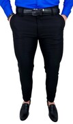 Czarne eleganckie spodnie męskie slim fit 1990
