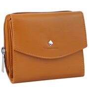 Kochmanski damski portfel ze skóry naturalnej mały brązowy kamelowy