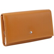 Kochmanski damski portfel skórzany brązowy duży kamelowy pojemny