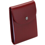 Wizytownik etui na karty dokumenty skóra RFID czerwone burgundowe ISLA