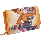 KOCHMANSKI skórzany portfel damski ręcznie malowany 4249