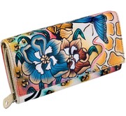 KOCHMANSKI skórzany portfel damski ręcznie malowany 4274