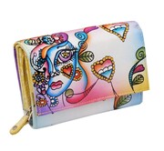 KOCHMANSKI skórzany portfel damski ręcznie malowany 4247