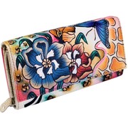 KOCHMANSKI skórzany portfel damski ręcznie malowany 4262