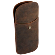 Skórzany pokrowiec na okulary brązowy ARIZONA