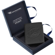 Portfel wędkarski czarny pionowy skórzany Greg