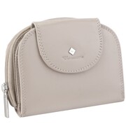 Kochmanski damski portfel skórzany beżowy cappuccino mały na karty