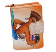 KOCHMANSKI skórzany portfel damski ręcznie malowany 4259