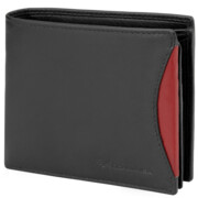 Mały portfel męski skórzany z czerwoną wstawką Jack