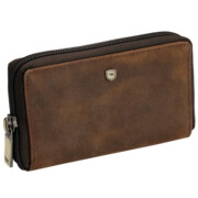 Duże etui na klucze dokumenty portmonetka organizer skóra brązowe ARIZONA
